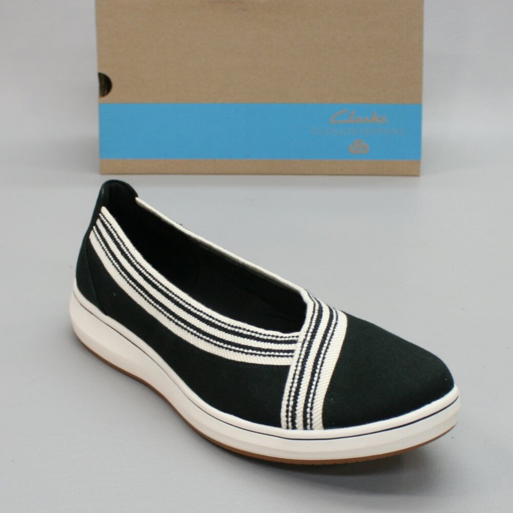 Clarks Ladies 12 N Narrow BreezeSky Air Black Slip-on Shoes Loafers - 26181588